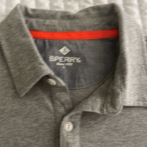 Sperry polo shirt size large grey excellent condition never worn - Picture 3 of 5